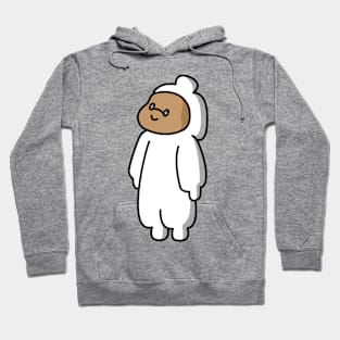 simple cute couple animation boy's side Hoodie